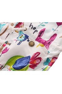 SKCC004 design printed zipper coat for girls children's wear hooded coat children's wear specialty store detail view-13